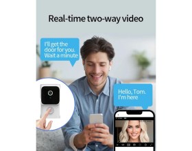 Resim Ucuzcu Market Kablosuz Wifi Kapı Zili (Cep Telefon İle Uzaktan İzleme + Çift Yönlü Ses) 