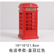Resim Kırmızı Tahta Telefon Santrali Tasarım Sandık, Çocuklar İçin Hediye, Ev Dekorasyonu, Parayı Toplama Aracı 
