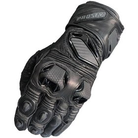 Resim Gl66 Siyah Deri Yarış Eldiveni 