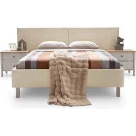 Resim Mony Beige Bazalı Karyola 