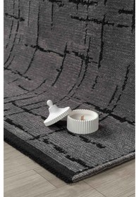 Resim Gaia Antrasit Halı Yıkanabilir Kaymaz Taban Şönil Kilim Dokuma Pamuk Taban Kilim 10123 Antrasit 