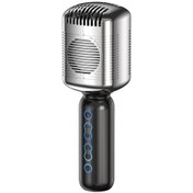 Resim KM600 Kablosuz Retro TWS El Tipi Condenser Mikrofon Gümüş 