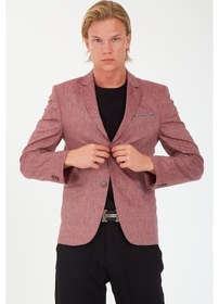 Resim Sposo G-179 İki Düğme Klasik Kalıp Bordo Erkek Blazer Ceket Bordo 