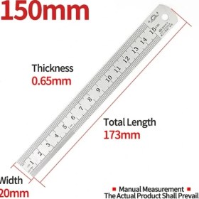 Resim Liyao Çelik Cetvel 150MM Metal Cetvel Paslanmaz Çelik Açı Cetvel Çelik Kural Kare Ölçü Goniometro Seviye Aracı Açı Ölçer Ağaç Işleme Aletleri 15/20/30MM (Yurt Dışından) 