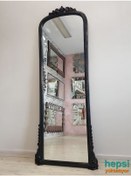 Resim Matmazel Model Siyah Renk Varaklı Boy Aynası Siyah 