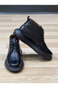 Resim Terziayhan Siyah Bağcıklı Deri Bot 