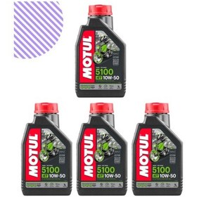 Resim Motul 5100 10W-50 Motorsiklet Yağı 4 x 1 L 