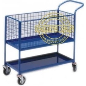 Resim Endüstri Grup - Tel Sepetli Tekerlekli Malzeme Toplama Arabası 