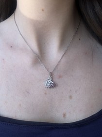 Resim Lila Kuyruk Kuğu Kolye 