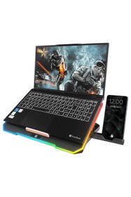 Resim Rampage S48 Freez Rgb 6 Fan Telefon Tutuculu 15.6 Inç Notebook Laptop Soğutucu Stand 