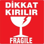 Resim Dikkat Kırılır Etiketi 100x100 250'li Adet 