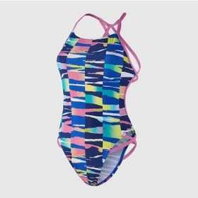 Resim Speedo Rainbow Ripple Freestyler Kadın Yüzücü Mayosu Renkli Renkli 