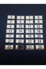 Resim Hırdavat Kapı Numarası Dolap,raf,posta Kutusu Numarası 18x38mm 1 Den 28 E 
