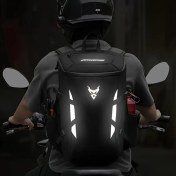 Resim Yeni Ekipman hareketi Klasik Büyük Kapasiteli Çok Fonksiyonlu Motosiklet Kask Çantası Motosiklet Sırt Çantası Yansıtıcı Bisiklet Seyahat Çantası 