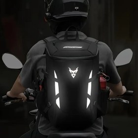 Resim Yeni Ekipman hareketi Klasik Büyük Kapasiteli Çok Fonksiyonlu Motosiklet Kask Çantası Motosiklet Sırt Çantası Yansıtıcı Bisiklet Seyahat Çantası 