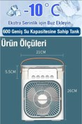 Resim EZERE Taşınabilir Ev Ofis Hava Vantilatörü Nemlendirici Fan Ve Buhar Makinesi Rgb Işıklı 