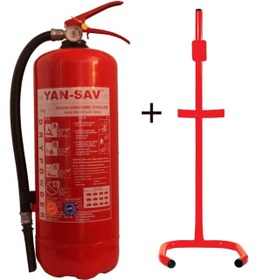 Resim YAN-SAV 6kg Yangın Tüpü Ve C Tipi Sehpa 2li Set 