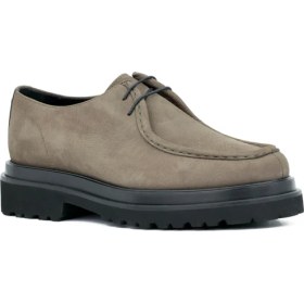 Resim Tuna Hakiki Nubuk Deri Modern Haki Loafer Erkek Ayakkabı Eva Taban - 3094 