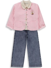 Resim Obelia Kız Çocuk Hırkalı Gömlekli 6-9 Yaş Takım - Pembe - Pembe / 7-8 Yaş 