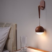 Resim Katı ahşap yaratıcı gece lambası Ses kontrolü + dokunmatik kontrol ile parlaklık ayarı Çift kullanım USB şarj Üç kademeli karartma Yatak odası ve oturma odası için asılabilir/yerleştirilebilir Yumuşak ışık atmosfer lambası Doğum günü ve tatil hediyesi 
