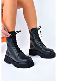 Resim Fox Shoes Siyah Kalın Tabanlı Günlük Kadın Bot Postal L610130109 