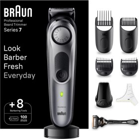 Resim Braun ProBlade AutoSense Sakal Düzeltici Islak ve Kuru Kullanım Gri Siyah Profesyonel Tıraş Makinesi 