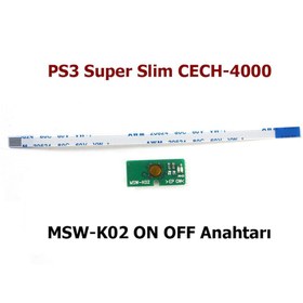 Resim MSW-K02 ON OFF Switch PS3 Yedek Parça CECH-4000 Playstation 3 Super Slim 