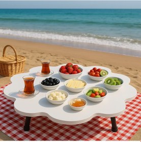 Resim Yaprak Form Katlanabilir Yer Piknik Ve Kahvaltı Sofrası Sahil Kam 