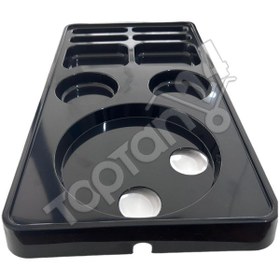 Resim Otel Servis Sunum İkram Tepsisi Plastik - 5 Adet Siyah 