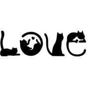 Resim habune Kedilerden Love Sticker 10 X 3 Cm 
