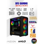 Resim Fazeon DFS Gaming Zhuxın R7-7800X3D 32 GB 1 TB M.2 SSD RTX5070 W10H Masaüstü Oyuncu Bilgisayarı 