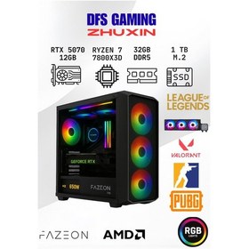 Resim Fazeon DFS Gaming Zhuxın R7-7800X3D 32 GB 1 TB M.2 SSD RTX5070 W10H Masaüstü Oyuncu Bilgisayarı 