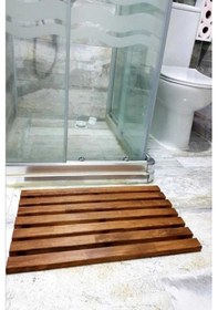Resim Madam Curie® Ahşap Banyo Paspası Ahşap 