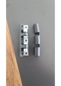 Resim 90 Mm Pvc Pimapen Antrasit Gri Quick Çelik Kapı Menteşe 15 Adet 