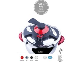 Resim Fms Venüs 5+7lt Güveç Ikiz Düdüklü Kırmızı 