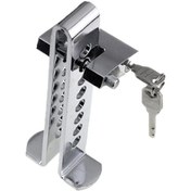 Resim Stainless Steel Fren Pedalı Kilit - Tüm Araçlar İçin Güvenlik Kilit - 2 Anahtarlı - Gümüş Renk 