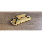 Resim Sumerian Leather Craft Deri Gözlük Kılıfı Cat Sarısı + Anahtarlık 