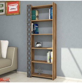 Resim Variant Variant City Kitaplık - Ceviz / Mavi 