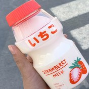 Resim 1 adet 16.9 oz Sevimli Çilek Karikatürü BPA İçermeyen Plastik Su Şişesi - Sızdırmaz Hafif Taşınabilir Seyahat Bardağı Saplı Açık Hava Sporları, Jimnastik, Okul, Ofis için - Juneteenth, Ramazan, Sevgililer Günü, Anneler Günü, Mezuniyet için Tatil Hediyesi 
