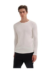 Resim Cazador Erkek Bisklet Yaka Örme Sweatshirt 24kceeo05164 Ekru 