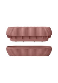 Resim Omnipazar Mercan Dekoratif Sukulent Kaktüs Plastik Saksı Takımı 6'lı Set Pembe 