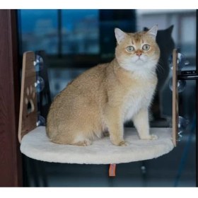 Resim Cekar Store Pugalo Cam Yatağı Vantuzlu Kedi Cam Yatağı Pugalo Vantuzlu Yatak (Krem) 