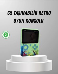 Resim Ceylan Adam 500 Oyunlu G5 Retro Mini Oyun Konsolu 3 İnç Ekran Ve Av Tv Desteği 