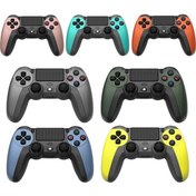 Resim Km048 Ps4 Bluetooth Kablosuz Gamepad Denetleyicisi 4.0 Işık Çubuklu Dağ Mavisi 