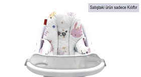 Resim Holmer Leke Tutmaz Organik Mama Sandalyesi Minderi - Kılıfı MD Pembe 