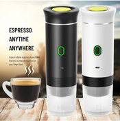 Resim Motion003 Siyah 3ü 1 Arada Kablosuz Taşınabilir Espresso Makinesi Usb Şarjlı Hızlı Isıtma Ev Seyahat Parti 
