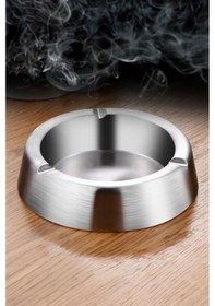 Resim 10 Adet Çelik 12,5 Cm Kafe Restaurant Lokanta Yuvarlak Kül Tablası Küllük Mt170b 