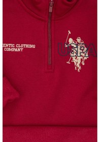 Resim U.s. Polo Assn. Erkek Çocuk Sweatshirt 50315815-vr104 Koyu Frambuaz/dark Raspberry 