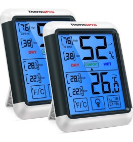 Resim ThermoPro TP55 Termometre İç Mekan Dijital Sıcaklık ve Nem Ölçer - 2 Adet 