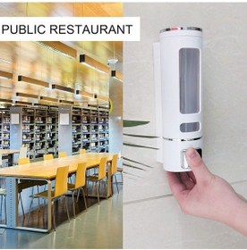 Resim Mainshop 1 Adet 400ml El Dezenfektanı Sabunluk Manuel Şampuan Sıvı Tutucu Banyo, Mutfak M-52 Beyaz 